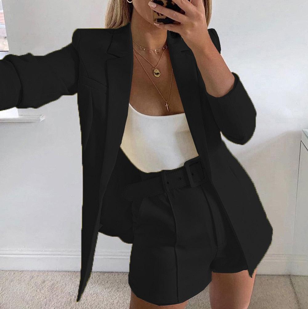 Conjunto Feminino Maju - Conjunto - Blazer, Short e Cinto