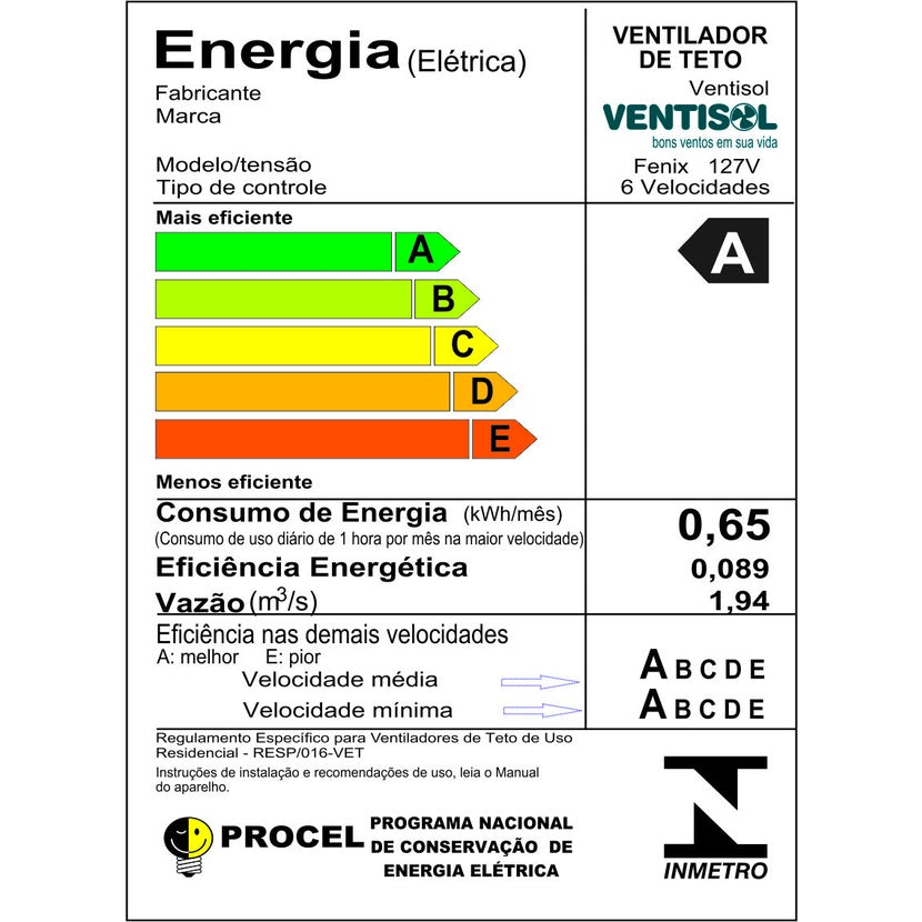 Ventilador de Teto Bivolt com Controle Remoto