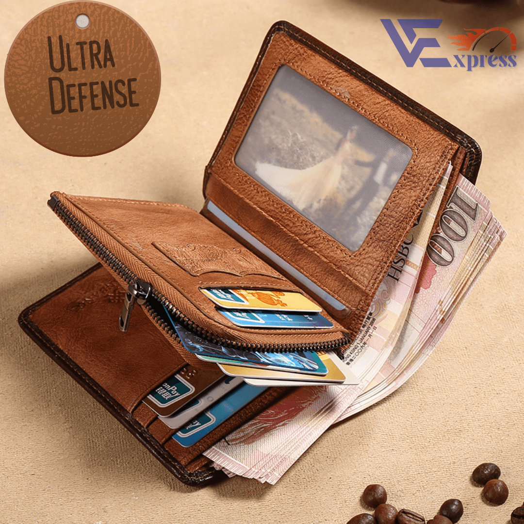 Carteira Masculina em Couro ULTRA DEFENSE - AntiFurto RFID - Lojas Promorin