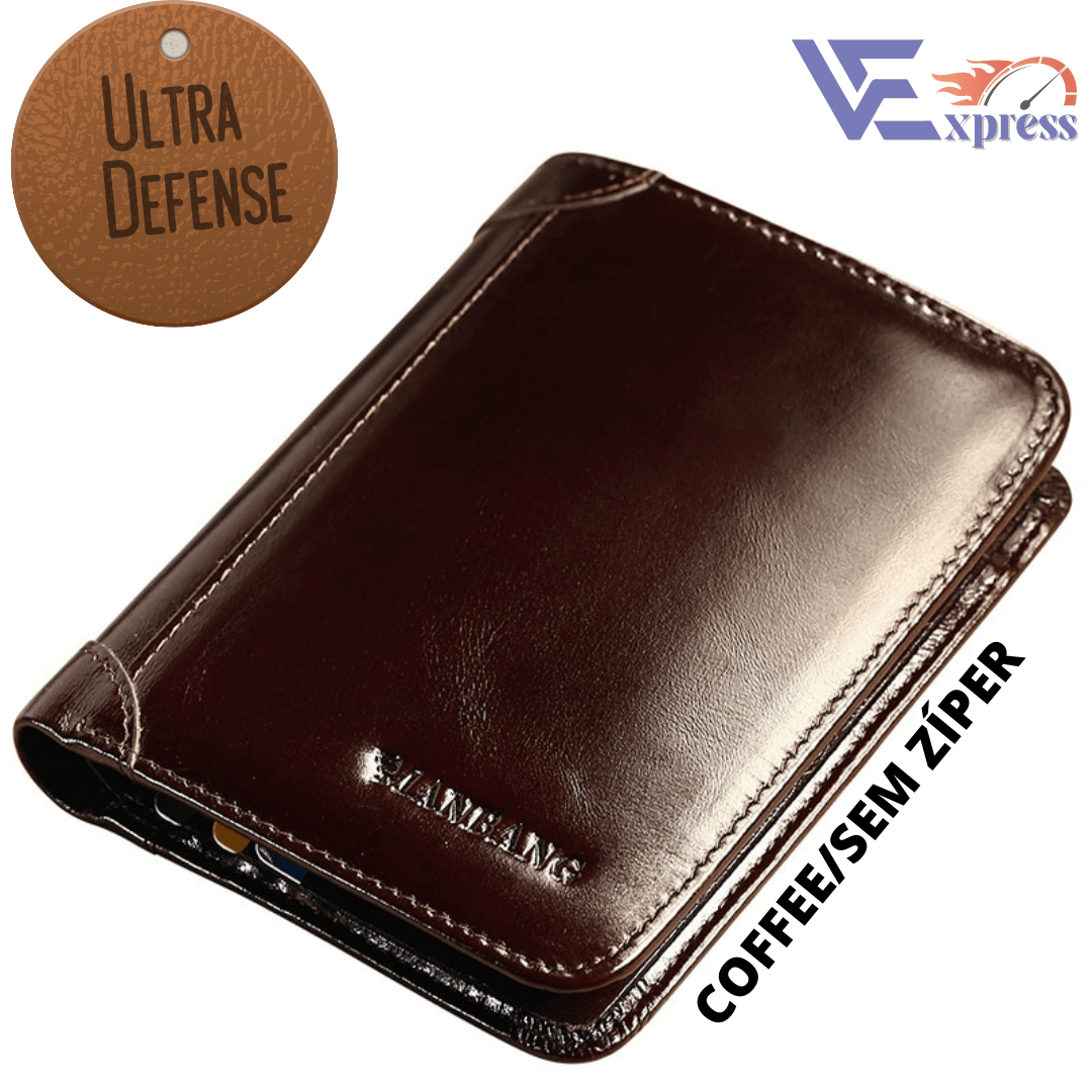 Carteira Masculina em Couro ULTRA DEFENSE - AntiFurto RFID - Lojas Promorin