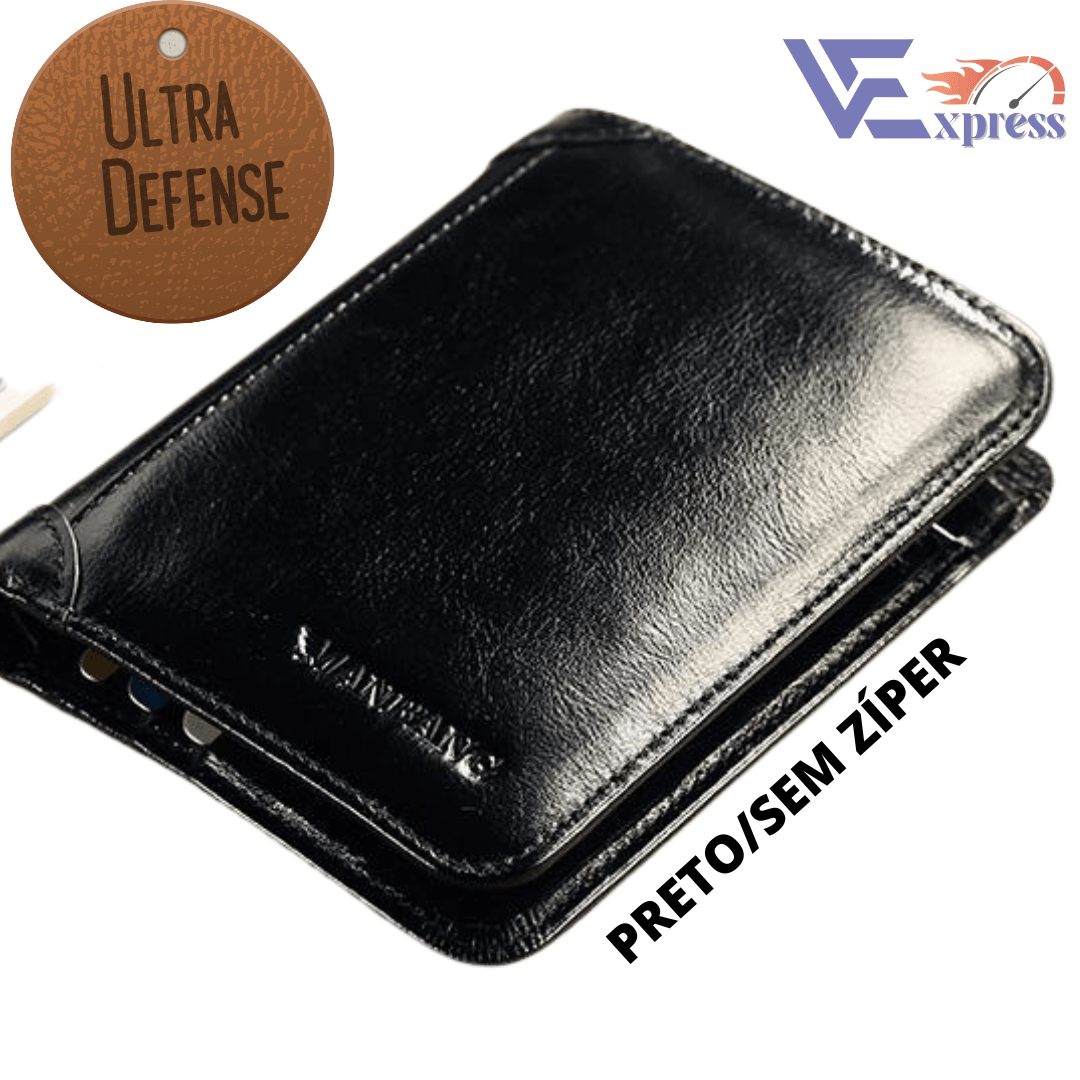 Carteira Masculina em Couro ULTRA DEFENSE - AntiFurto RFID - Lojas Promorin