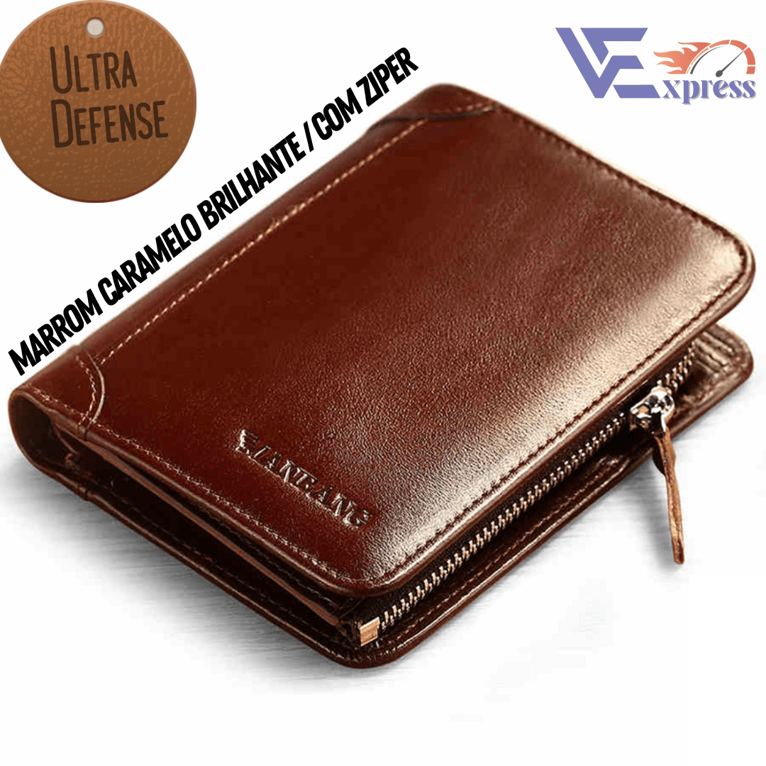 Carteira Masculina em Couro ULTRA DEFENSE - AntiFurto RFID - Lojas Promorin