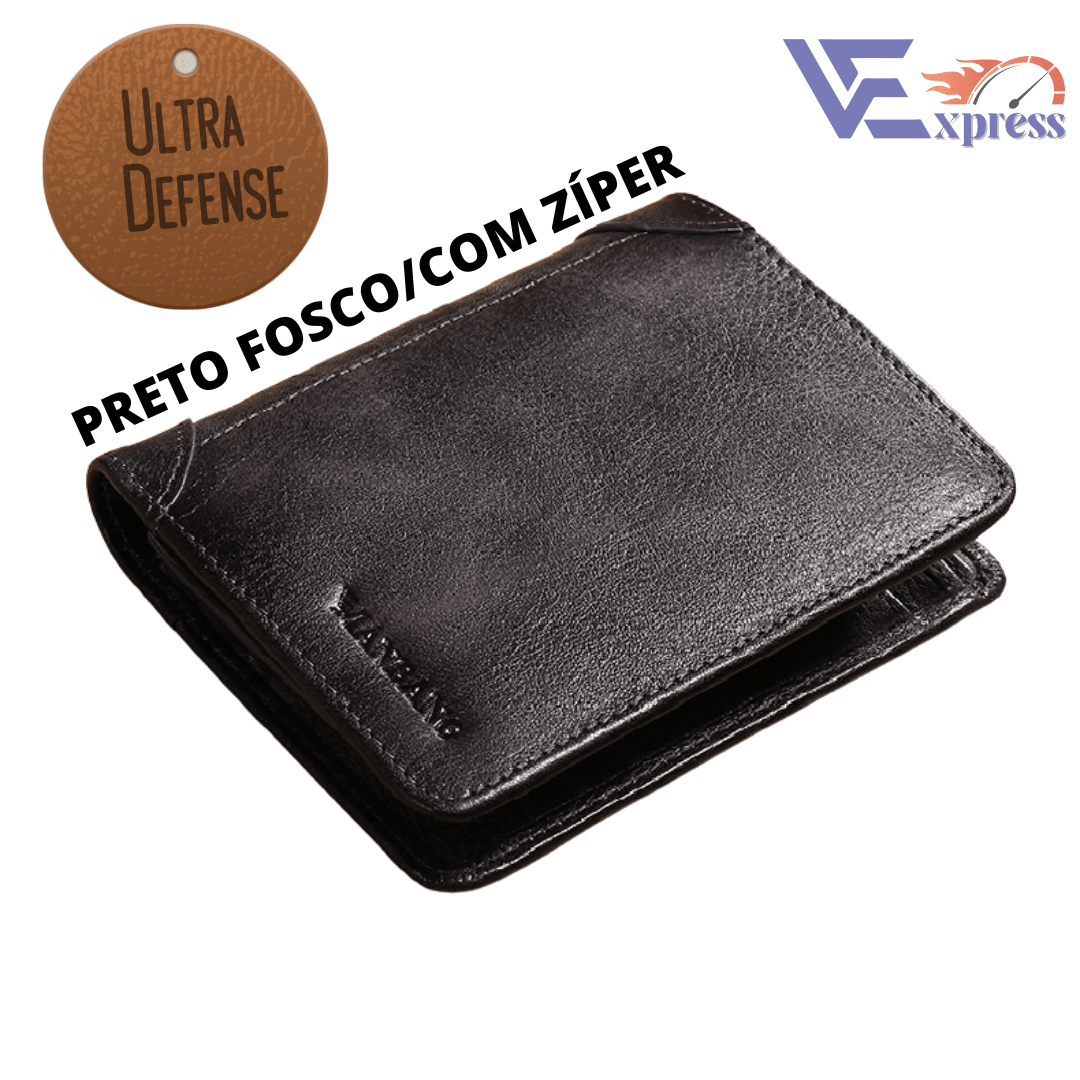Carteira Masculina em Couro ULTRA DEFENSE - AntiFurto RFID - Lojas Promorin