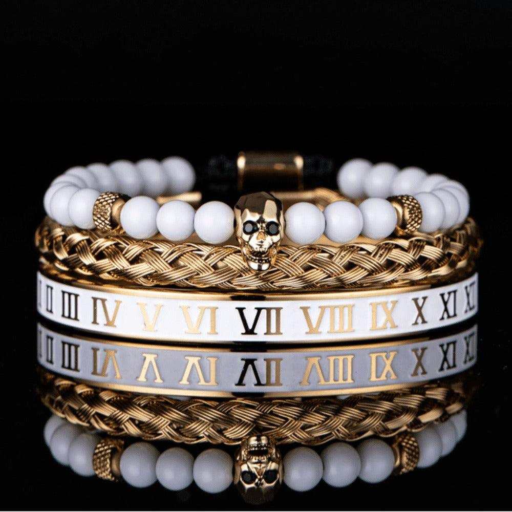 Conjunto de 3 Pulseiras ROYAL MARFIN Banhada a Ouro- SUPER PROMOÇÃO de LANÇAMENTO (Últimas Unidades) - Lojas Promorin