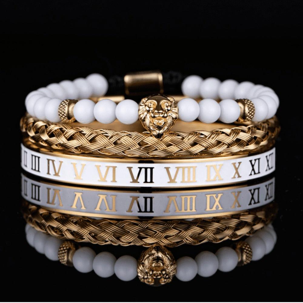 Conjunto de 3 Pulseiras ROYAL MARFIN Banhada a Ouro- SUPER PROMOÇÃO de LANÇAMENTO (Últimas Unidades) - Lojas Promorin