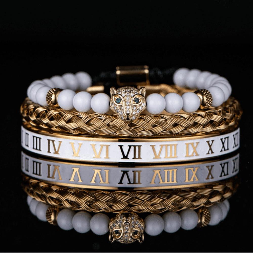 Conjunto de 3 Pulseiras ROYAL MARFIN Banhada a Ouro- SUPER PROMOÇÃO de LANÇAMENTO (Últimas Unidades) - Lojas Promorin
