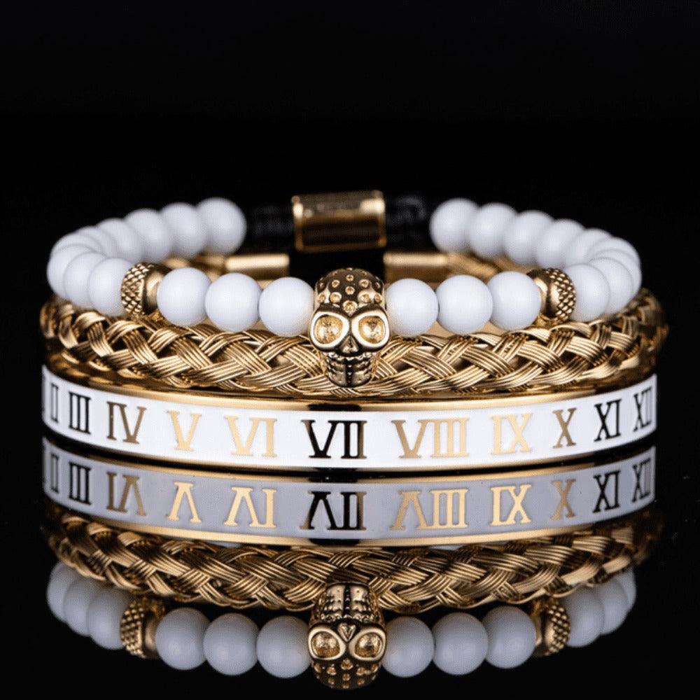 Conjunto de 3 Pulseiras ROYAL MARFIN Banhada a Ouro- SUPER PROMOÇÃO de LANÇAMENTO (Últimas Unidades) - Lojas Promorin