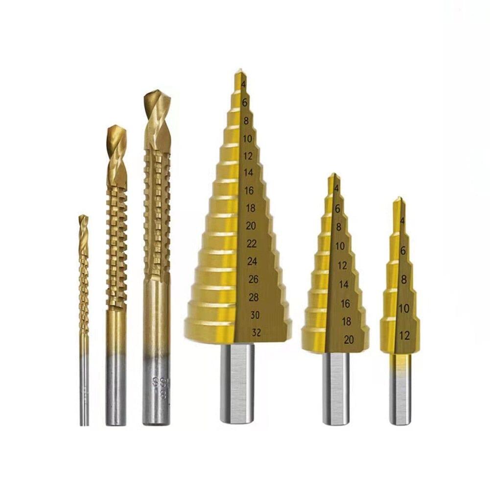 Kit Completo 6 Brocas de Titânio Escalonada - Lojas Promorin