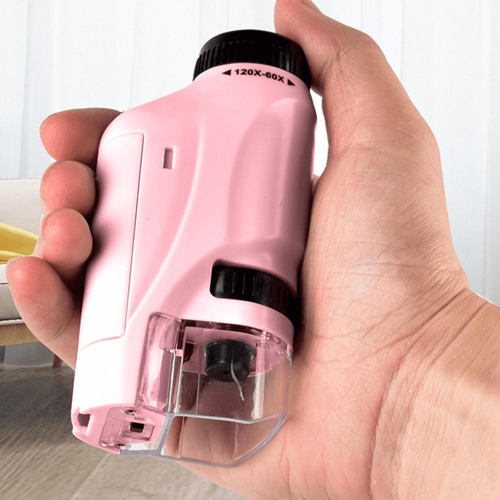Mini Microscópio Portátil MUNDO CIÊNCIA - Brincadeira Educativa Para Crianças - Lojas Promorin