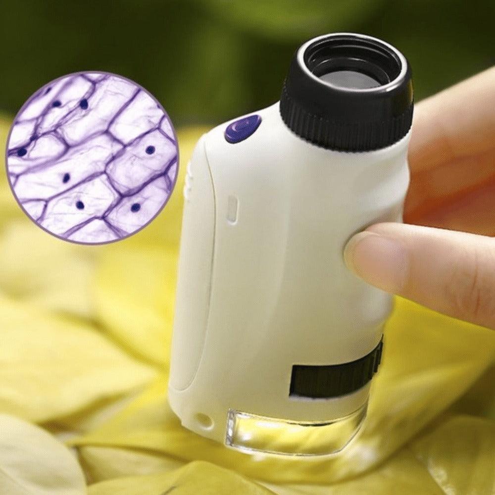 Mini Microscópio Portátil MUNDO CIÊNCIA - Brincadeira Educativa Para Crianças - Lojas Promorin