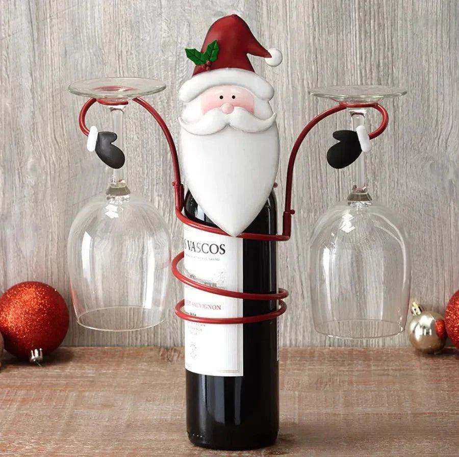 Suporte de Vinho Bonecos Natalino - Lojas Promorin