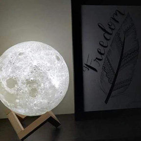 Luminaria Luna em Formato de Lua - Led 3D