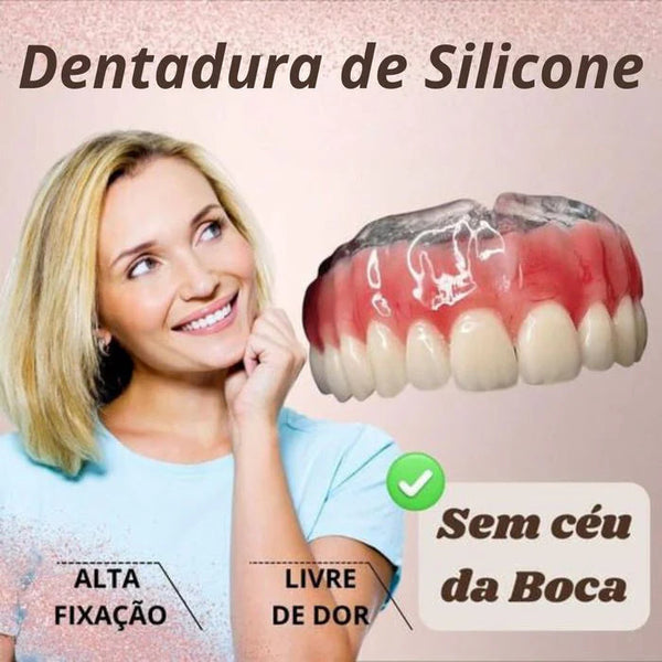 Dentadura de Silicone FIX - Ajustavel e Adaptativa