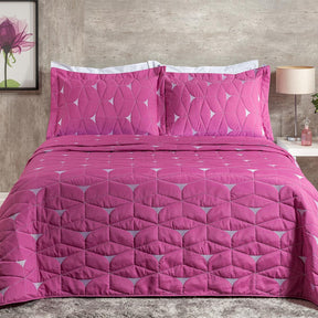 Conjunto Cobre Leito 3 Peças Casal 180 Fios Berlim