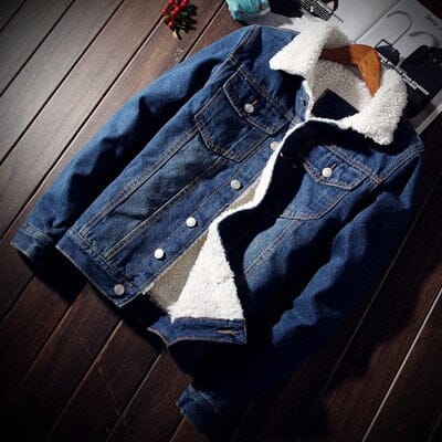 Jaqueta Jeans Oversized Masculina - Forrada com Lã