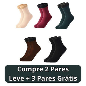 Meia Nuvem®- Pés Quentes Térmica (Aveludada) + BRINDE SURPRESA - Lojas Promorin