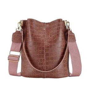 Bolsa Feminina de Couro Crocodilo - Lojas Promorin
