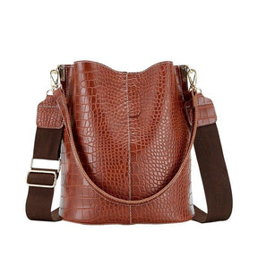 Bolsa Feminina de Couro Crocodilo - Lojas Promorin