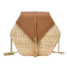 Bolsa Transversal de Palha Hexagonal - Lojas Promorin