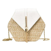 Bolsa Transversal de Palha Hexagonal - Lojas Promorin