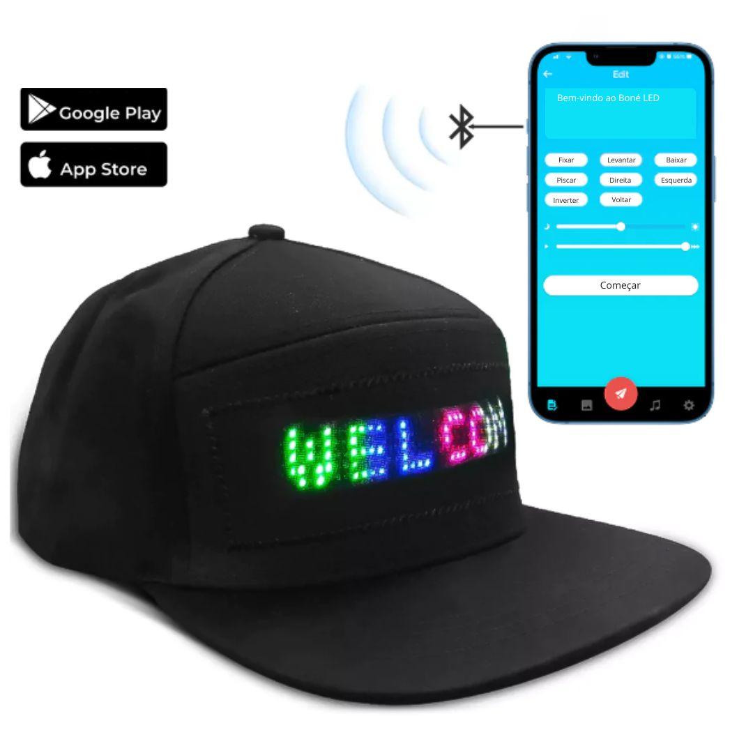 Boné LED Unissex Bluetooth® - Lojas Promorin