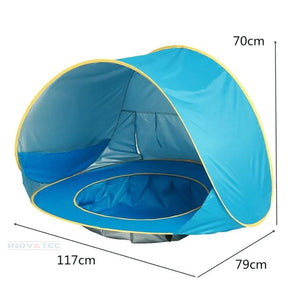 Cabana Infantil Com Piscina Para Praia PROTEÇÃO TOTAL - Os Melhores Momentos Na Praia Estão Por Vir! - Lojas Promorin