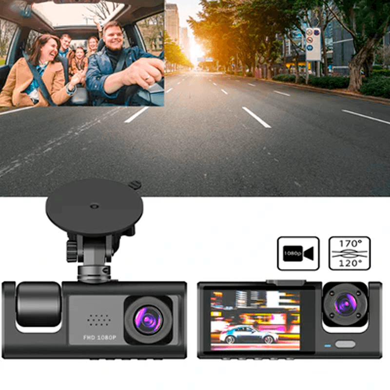 Câmera Completa para Carro 4K com Tela de 2" Polegadas e Visão Noturna - Lojas Promorin