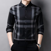 Camisa Masculina Social Manga Longa Xadrez Slim - Lojas Promorin