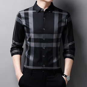 Camisa Masculina Social Manga Longa Xadrez Slim - Lojas Promorin