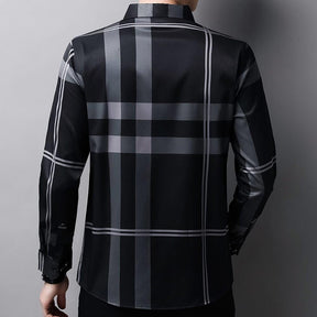 Camisa Masculina Social Manga Longa Xadrez Slim - Lojas Promorin