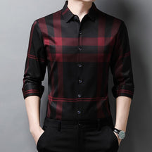 Camisa Masculina Social Manga Longa Xadrez Slim - Lojas Promorin