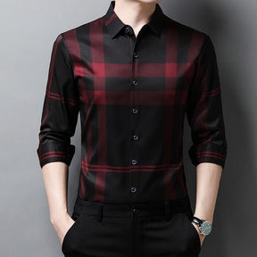 Camisa Masculina Social Manga Longa Xadrez Slim - Lojas Promorin
