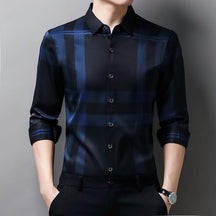 Camisa Masculina Social Manga Longa Xadrez Slim - Lojas Promorin