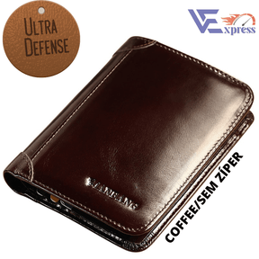 Carteira Masculina em Couro ULTRA DEFENSE - AntiFurto RFID - Lojas Promorin