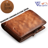 Carteira Masculina em Couro ULTRA DEFENSE - AntiFurto RFID - Lojas Promorin