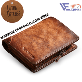 Carteira Masculina em Couro ULTRA DEFENSE - AntiFurto RFID - Lojas Promorin