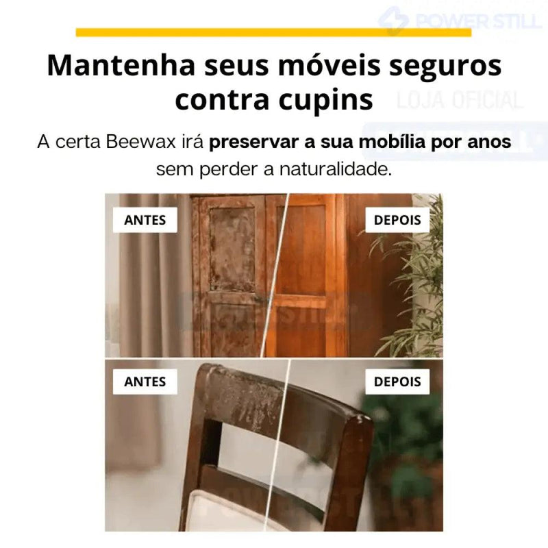 Cera de Mel para Polimento de Madeiras e Combate de Cupins + BRINDE 🎁 - Lojas Promorin