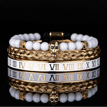 Conjunto de 3 Pulseiras ROYAL MARFIN Banhada a Ouro- SUPER PROMOÇÃO de LANÇAMENTO (Últimas Unidades) - Lojas Promorin