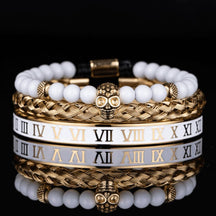 Conjunto de 3 Pulseiras ROYAL MARFIN Banhada a Ouro- SUPER PROMOÇÃO de LANÇAMENTO (Últimas Unidades) - Lojas Promorin