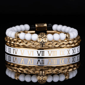 Conjunto de 3 Pulseiras ROYAL MARFIN Banhada a Ouro- SUPER PROMOÇÃO de LANÇAMENTO (Últimas Unidades) - Lojas Promorin