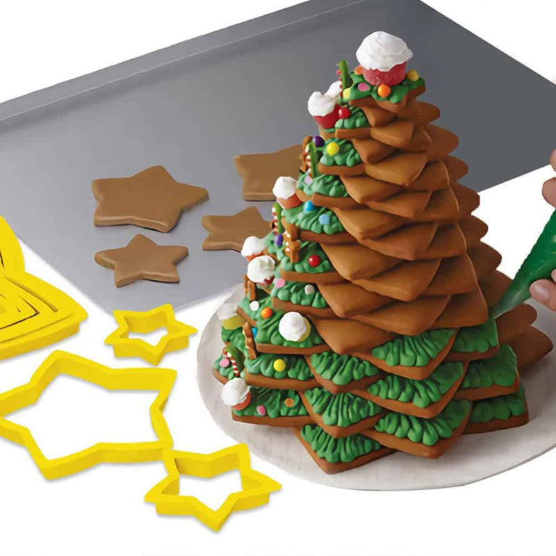 Conjunto Moldes para Biscoitos - Árvore de Natal 3D ( 6 Peças ) - Lojas Promorin