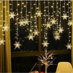 Cortina Flocos de Neve LED - Natal 2023 - Lojas Promorin