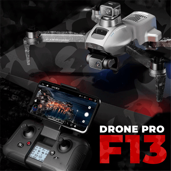 Drone F13 Pro Câmera EIS de 3 Eixos Gimbais Anti-Shake 8K HD, 5G WiFi, GPS - Lojas Promorin