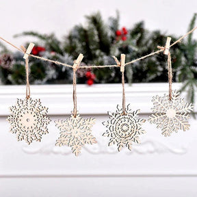 Enfeites para Árvore de Natal Flocos de Neve - Kit com 24 unidades - Lojas Promorin