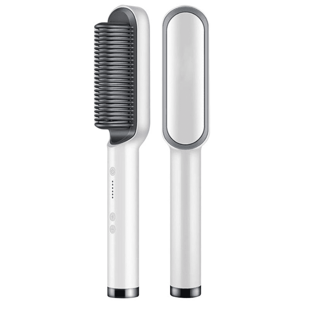 Escova Alisadora 5 em 1 Original BEAUTY HAIR - Modela, Hidrata & Anti-Frizz - Lojas Promorin