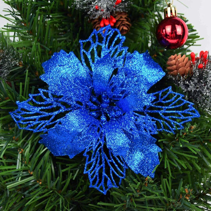 Flores Natalinas Artificiais - Kit com 5 Flores - Lojas Promorin