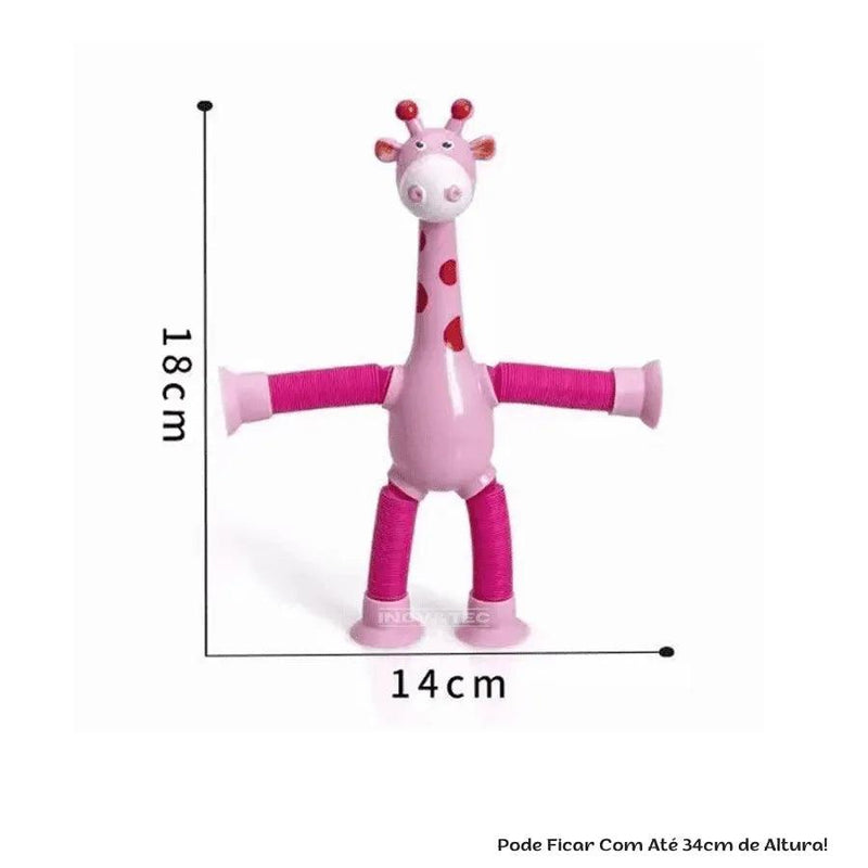 Girafinhas Criativas Estica e Gruda Com Luz De LED - Diversão Garantida Para As Crianças - Lojas Promorin