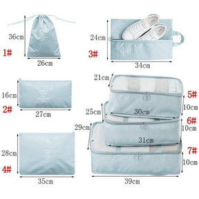 Kit 7 Bolsas Organizadoras Para Mala de Viagem SPACE BAG - [PAGUE 4 LEVE 7 - SUPER PROMOÇÃO POR TEMPO LIMITADO - Lojas Promorin