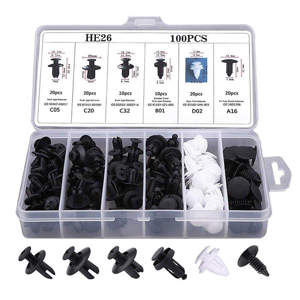 Kit com 100 Parafusos Fixadores para Carro + Caixa Organizadora - FixedCar - Lojas Promorin
