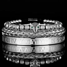 Kit de 3 Pulseiras LUXURY PANTHER - Aço Inox banhadas a Ouro e Prata Cravejadas com Cristais De Zircônia [Últimas peças em promoção!] - Lojas Promorin